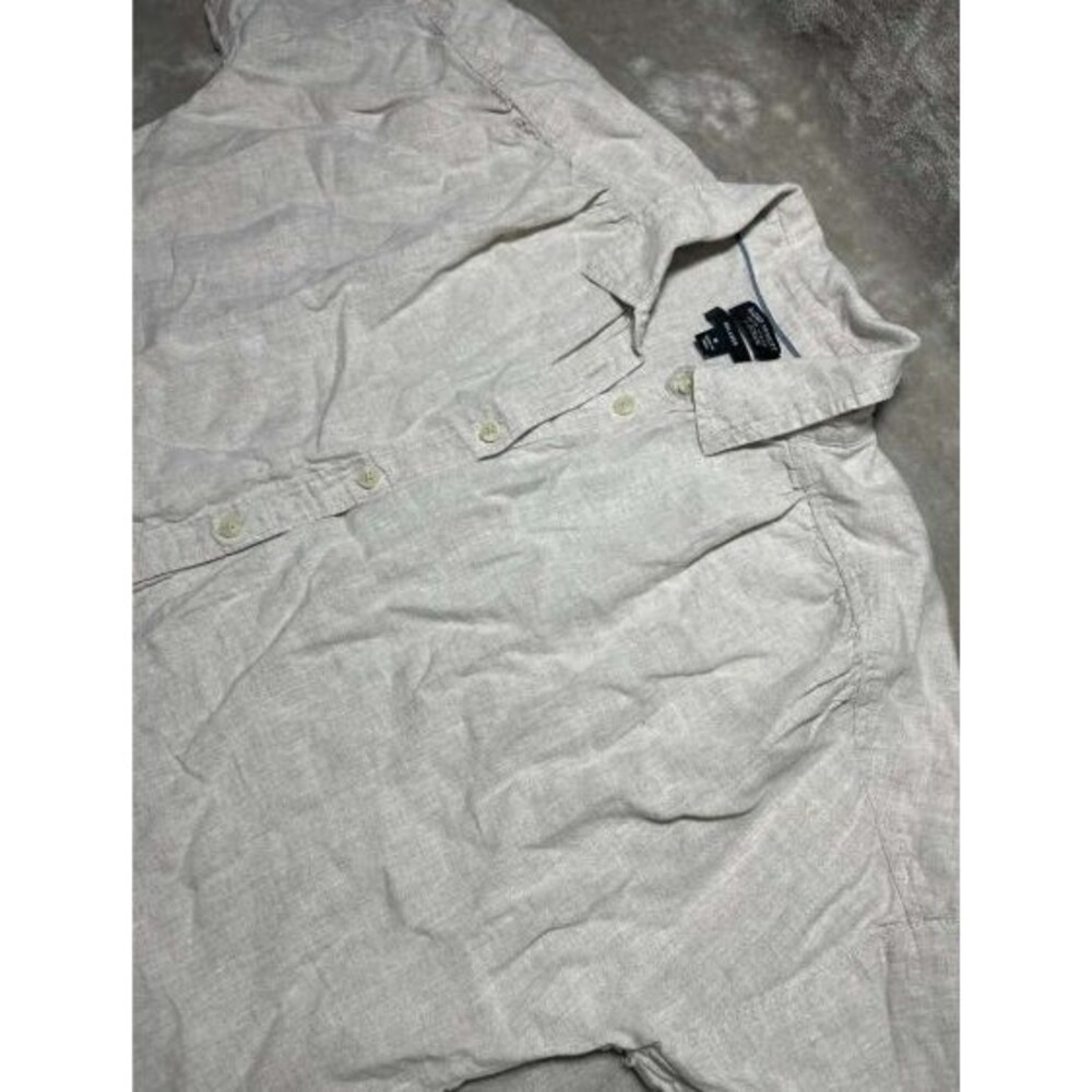 J.Crew Baird Mcnutt Linen Button Down Shirt Women Medium Relaxed Short Sleeve